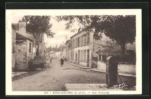 AK Birac-sur-Trec, Rue Principale, Transporter