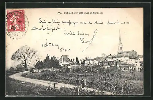 AK Escassefort, Vue de l'Eglise