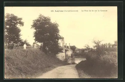 AK Layrac, Le Pont de fer sur la Garonne