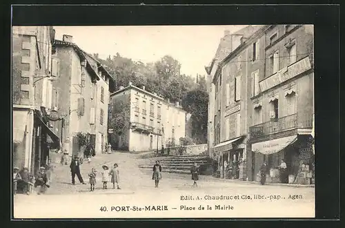 AK Port-Sainte-Marie, Place de la Mairie