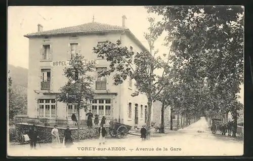 AK Vorey-sur-Arzon, Avenue de la Gare
