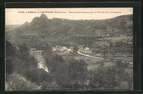 AK Laneau, Vue panoramique sur la Vallee de l`Allagnon, Leotoing