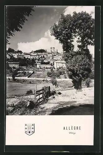AK Allègre, Ortsansicht mit Gärten