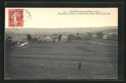 AK Chapois, Vue générale..., Totalansicht des Ortes