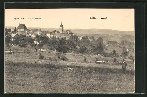 AK Cendrey, Vue Générale, Totalansicht des Ortes