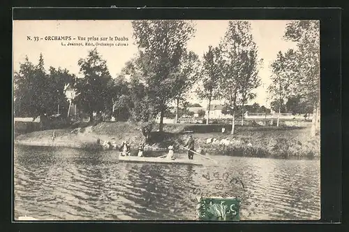 AK Orchamps, Vue prise sur le Doubs, Bootspartie