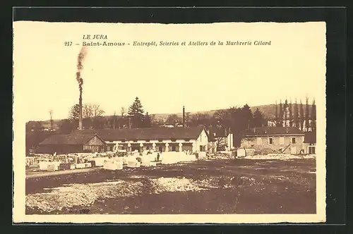 AK Saint-Amour, Entrepot, Scieries et Ateliers de la Marberie Celard