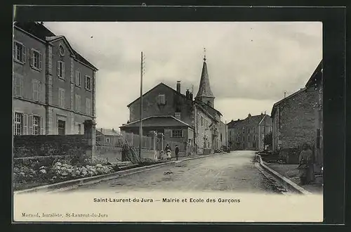 AK Saint-Laurent-du-Jura, Mairie et Ecole des Garcons