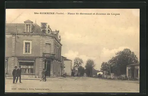 AK St-Hermine, Place St-Hermant et Avenue de Lucon, Strassenpartie