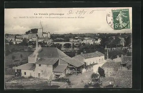 AK Mareuil-sur-le-Lay, Vue d`ensemble prise du sommet du Rocher