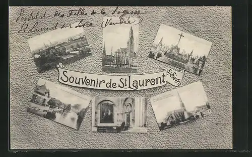 AK Saint-Laurent-Sur-Sevre, L'Eglise & Panorama