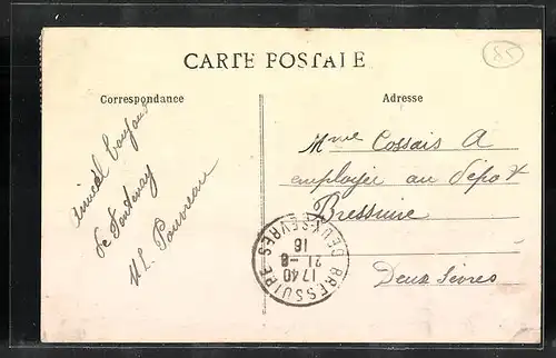 Passepartout-AK Fontenay-le-Comte, Panorama und Ortspartien als Postkarten