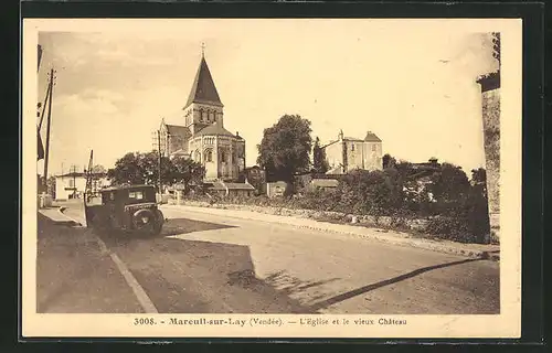 AK Mareuil-sur-Lay, L'Eglise et le vieux Château