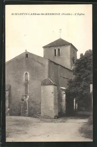 AK St-Martin-Lars-en-Ste-Hermine, L`Eglise, Ansicht der Kirche