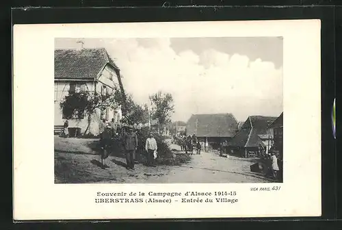 AK Uberstrass, Entrée du Village, Strassenpartie