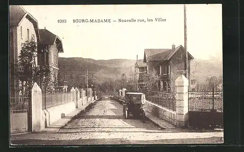 AK Bourg-Madame, Nouvelle rue, les Villas