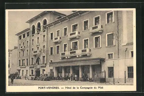 AK Port-Vendres, Hôtel de la Compagnie du Midi