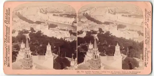Stereo-Fotografie Underwood & Underwood, Ansicht Paris, Exposition - looking from Trocadero Tower
