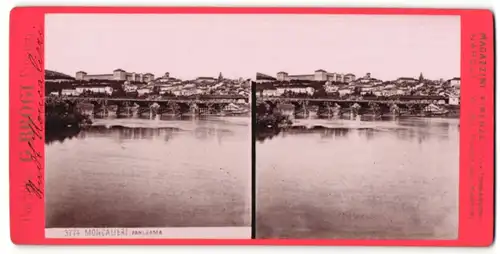 Stereo-Fotografie G. Brogi, Firenze, Ansicht Moncalieri, Panorama