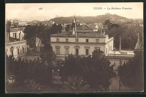 AK Tunis, La Résidence Francaise, Französische Botschaft