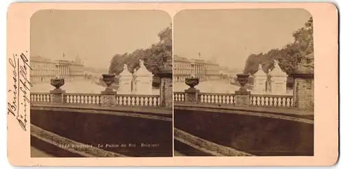 Stereo-Fotografie Fotograf unbekannt, Ansicht Bruxelles, Le Palais du Roi