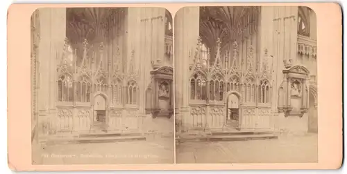 Stereo-Fotografie Fotograf unbekannt, Ansicht Canterbury, Cathedral, The Place of Martyrdom