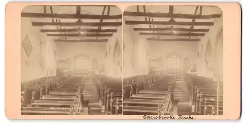 Stereo-Fotografie unbekannter Fotograf, Ansicht Carisbrooke, Church