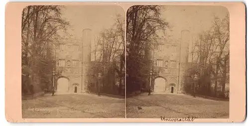 Stereo-Fotografie unbekannter Fotograf, Ansicht Cambridge, Trinity College