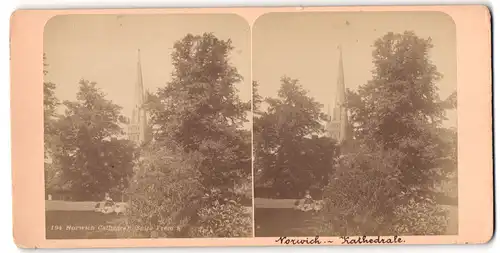 Stereo-Fotografie unbekannter Fotograf, Ansicht Norwich, Cathedral