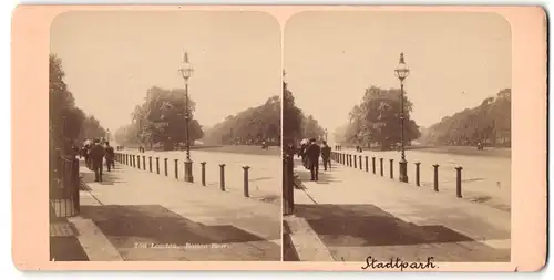 Stereo-Fotografie Fotograf unbekannt, Ansicht London, Rotten Row