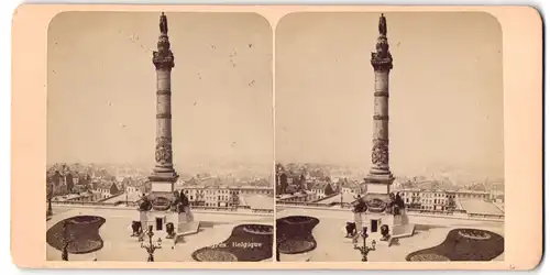 Stereo-Fotografie Fotograf unbekannt, Ansicht Bruxelles, Colonne du Congres