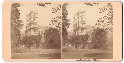 Stereo-Fotografie unbekannter Fotograf, Ansicht London, Westminster Abbey