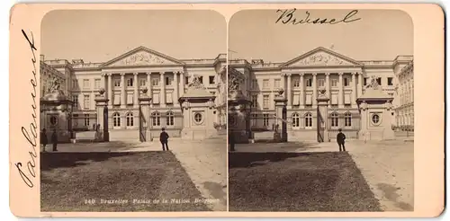 Stereo-Fotografie unbekannter Fotograf, Ansicht Bruxelles, Palais de la Nation