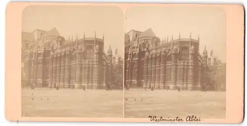 Stereo-Fotografie unbekannter Fotograf, Ansicht London, Westminster Abbey