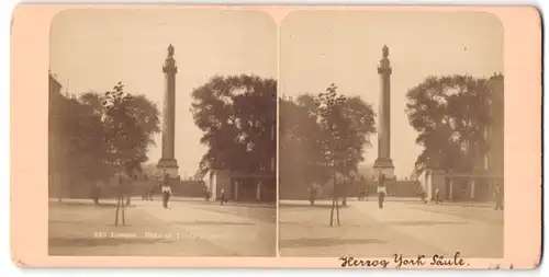 Stereo-Fotografie unbekannter Fotograf, Ansicht London, Duke of Yorks Column