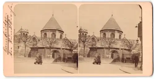 Stereo-Fotografie unbekannter Fotograf, Ansicht Cambridge, Round Church