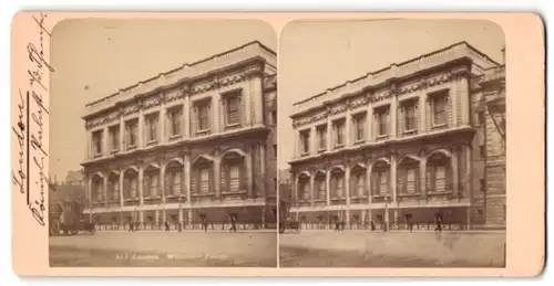 Stereo-Fotografie unbekannter Fotograf, Ansicht London, Whitehall Palace