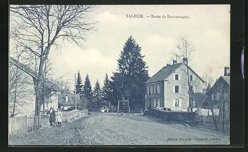 AK Valdoie, Route de Sermamagny, Strassenpartie