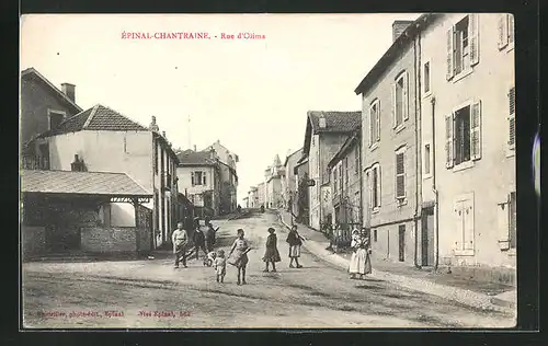 AK Épinal-Chantraine, Rue d`Olima, Strassenpartie