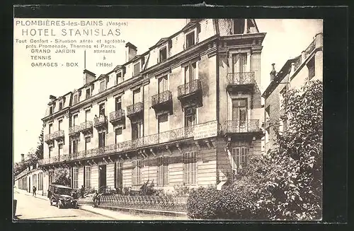 AK Plombières-les-Bains, Hotel Stanislas, Gebäudeansicht