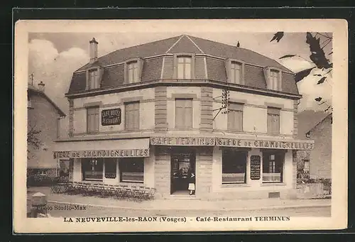 AK La Neuville-les-Raon, Café-Restaurant Terminus