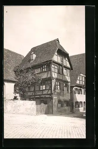 AK Dinkelsbühl, Adlergässlein, Fachwerkhaus
