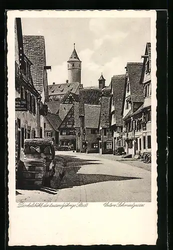 AK Dinkelsbühl, Blick in die Strasse Untere Schmiedgasse