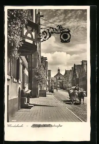 AK Windsbach, Gasthaus in der strasse