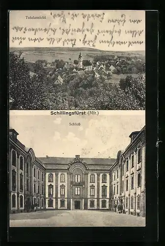 AK Schillingsfürst /Mfr., Schloss, Totalansicht
