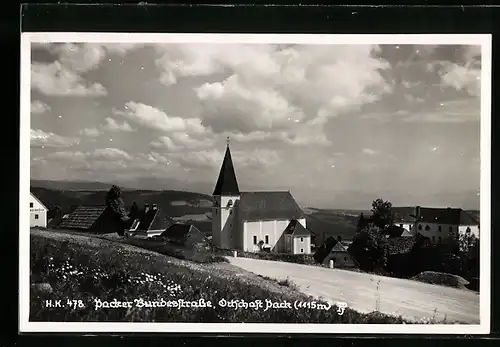 AK Pack, Ortsansicht mit der Packer Bundesstrasse