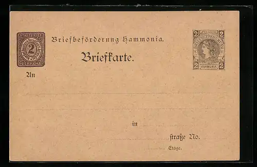 AK Hamburg, Briefbeförderung Hammonia, Private Stadtpost