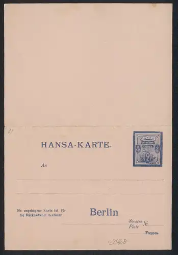 Klapp-AK Berlin, Hansa Karte, Private Stadtpost, Berliner Verkehrs Anstalt
