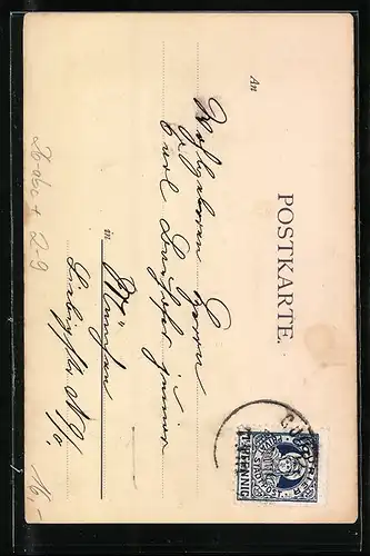 Künstler-AK sign. Kirberg: Junge mit Blumen, Private Stadtpost