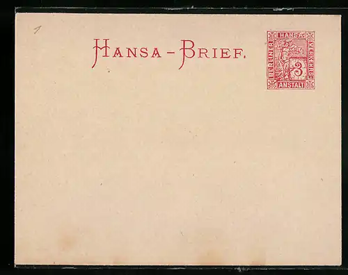 Briefumschlag Private Stadtpost Berliner Hansa Verkehrs-Anstalt
